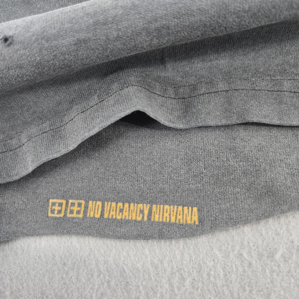 Ksubi T-Shirt Distressed Logo Tee Charcoal Grey Deconstructed Cotton XL - Picture 12 of 15